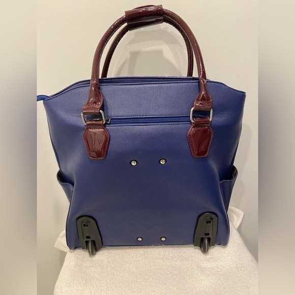 Cabrelli Co Blue Roller Briefcase Laptop Tote Travel Bag - Picture 7 of 13
